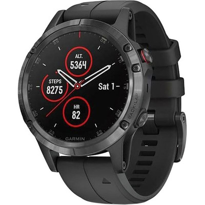 Спортивний годинник Garmin Fenix 5 Plus Sapphire Black with Black Band (010-01988-00/010-01988-01)