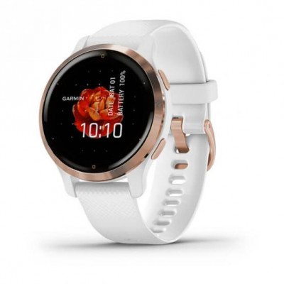 Смарт-годинник Garmin Venu 2S Rose Gold Bezel with White Case and Silicone Band (010-02429-13)