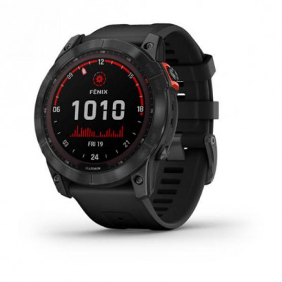 Смарт-годинник Garmin Fenix 7X Solar Slate Gray with Black Band (010-02541-00/01/0A)