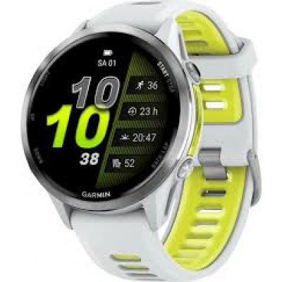 Смарт-годинник Garmin Forerunner 970 Titanium w. Whitestone Case and Whitestone/T. Amp Yellow Band (010-02969-01/11)
