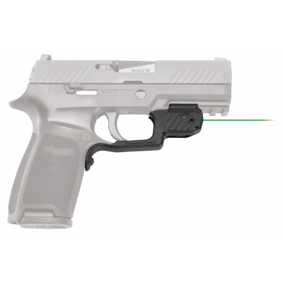 Crimson Trace LG420G Laserguard  5mW Green Laser with 532nM Wavelength & 50 ft Range Black Finish for Sig P320, M17, M18 (Except Subcompact Variant)