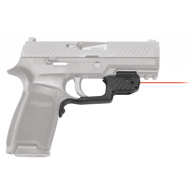 Crimson Trace LG420 Laserguard 5mW Red Laser with 633nM Wavelength & 50 ft Range Black Finish for Sig P320, M17, M18 (Except Subcompacts Variant)