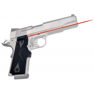 Crimson Trace LG401 Lasergrips 5mW Red Laser with 633nM Wavelength & 50 ft Range Black Finish for 1911 Commander, Government