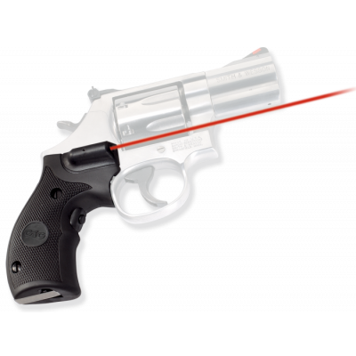 Crimson Trace LG306 Lasergrips 5mW Red Laser with 633nM Wavelength & Black Finish for Round Butt S&W K&L Frame