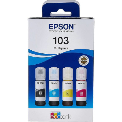 Водорозчинні чорнила Epson 103 EcoTank 4-colour Multipack (C13T00S64A)