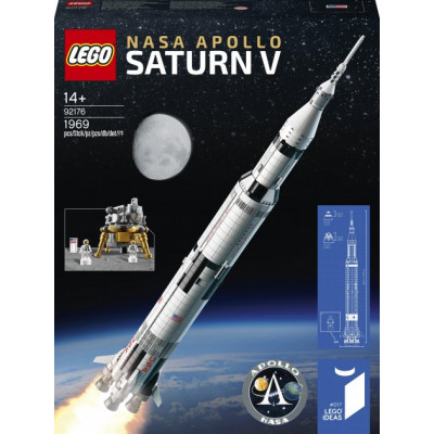 Блоковий конструктор LEGO Ideas Ракетно-космічна система НАСА "Сатурн-5-Аполлон" 1969 деталей (92176)