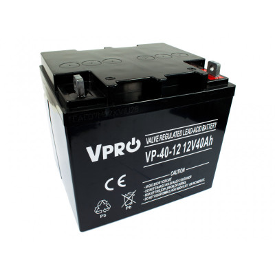 Акумулятор для ДБЖ/інвертора Volt Polska VPRO 40 Ah 12V AGM VRLA (6AKUAGM040)