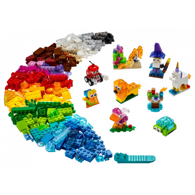 Блоковий конструктор LEGO Прозрачные кубики для творчества (11013)