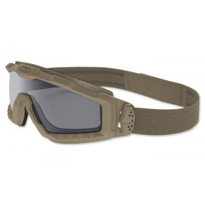 Балістичні окуляри-маска Oakley Alpha Halo Колір лінзи: Smoke Gray. Колір оправи: Terrain Tan. OKY-OO7065-03