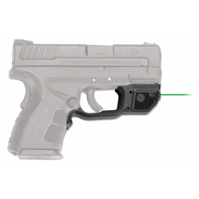 Crimson Trace LG496G Laserguard  5mW Green Laser with 532nM Wavelength & 50 ft Range Black Finish for Springfield XD Mod.2