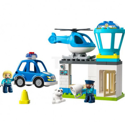 Блоковий конструктор LEGO DUPLO Town Полицейский участок и вертолёт (10959)