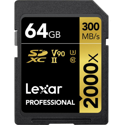 Карта пам'яті Lexar 64 GB SDXC UHS-II U3 Professional 2000x LSD2000064G-BNNNG