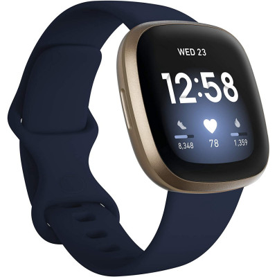 Смарт-годинник Fitbit Versa 3 Midnight/Soft Gold Aluminum (FB511GLNV)