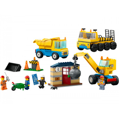 Блоковий конструктор LEGO City Будівельна вантажівка й кулястий кран-таран (60391)
