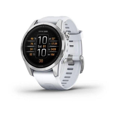 Смарт-годинник Garmin Epix Pro Gen 2 42mm Silver w. Whitestone Band (010-02802-00/01)