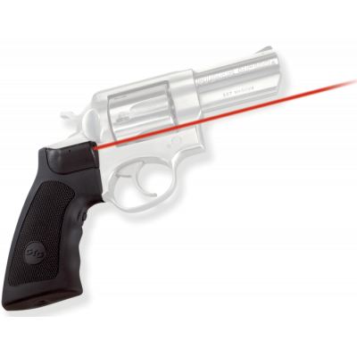 Crimson Trace LG344 Lasergrips 5mW Red Laser with 633nM Wavelength & Black Finish for Ruger GP100, Super Redhawk