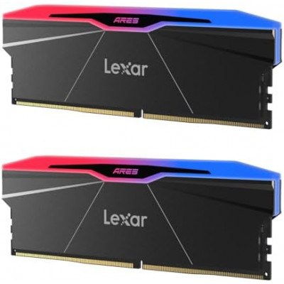 Оперативна пам'ять Lexar 32 GB (2x16GB) DDR5 6000 MHz Ares Black (LD5U16G60C26BR-RGD)