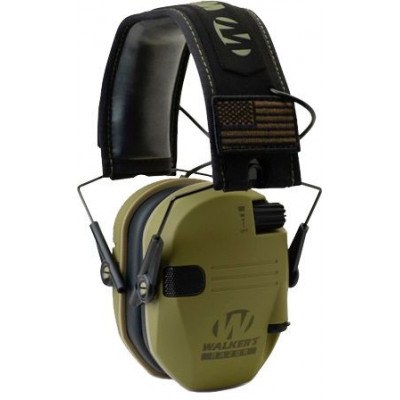 Walker's Razor Slim Green (GWP-RSEMPAT-ODG) — Активні захисні навушники 23 дБ