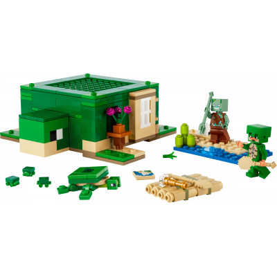 Блоковий конструктор LEGO Minecraft Пляжний будинок у формі черепахи (21254)