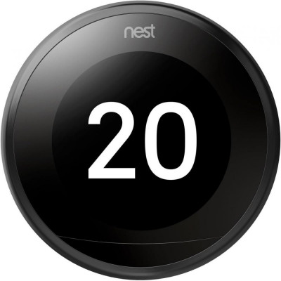 Тепла підлога. Терморегулятор Google Nest Learning Thermostat 3rd Generation Black (T3029EX)