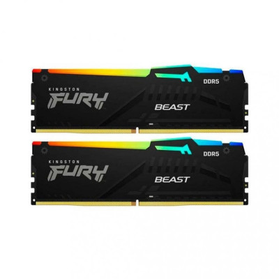 Пам'ять для настільних комп'ютерів Kingston FURY 16 GB (2x8GB) DDR5 6000 MHz Beast RGB (KF560C36BBEAK2-16)