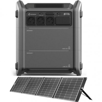 Зарядна станція Segway CUBE 2000 + Сонячна панель 2E 400W (AA.13.04.02.0007-SET400)