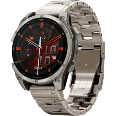 Спортивний годинник Garmin Fenix 8 47mm AMOLED Sapphire Titanium with Vented Titanium Bracelet (010-02904-40)