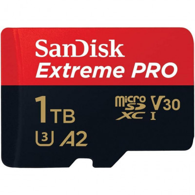 Карта пам'яті SanDisk 1 TB microSDXC UHS-I U3 Extreme Pro + SD Adapter (SDSQXCD-1T00-GN6MA)