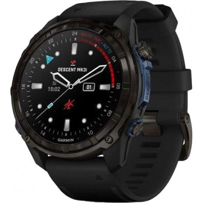 Смарт-годинник Garmin Descent Mk3i 51mm Carbon Gray DLC Titanium with Black Silicone Band (010-02752-10/11)