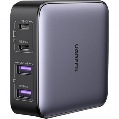 Мережевий зарядний пристрій UGREEN CD327 2USB+2Type-C 65W Nexode Desktop Charger 2m Gray (90747)
