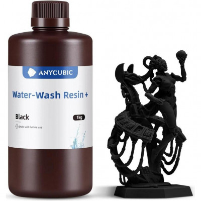 Чорний Anycubic Фотополімерна смола Water-wash Resin Plus, 1кг, чорний (SSXBK-104D)