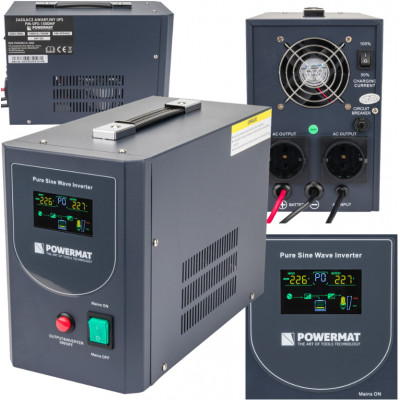 ДБЖ POWERMAT 1500ВА 1200ВТ ЧИСТА СИНУСОЇДА (ПОЛЬЩА)