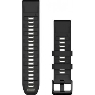 ремінець Garmin QuickFit 22 Watch Bands Black/Pebble Gray Silicone (010-13392-00)