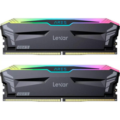 Пам'ять для настільних комп'ютерів Lexar 32 GB (2x16GB) DDR5 6400 MHz Ares RGB (LD5EU016G-R6400GDLA)