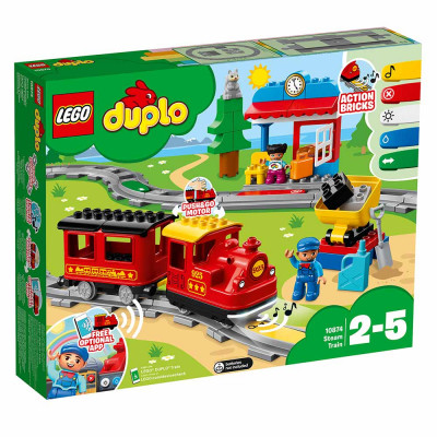 Блоковий конструктор LEGO DUPLO Town Поезд на паровой тяге (10874)