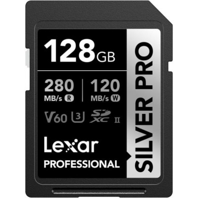 Карта пам'яті Lexar 128 GB Professional Silver Pro SDXC UHS-II (LSDSIPR128G-BNNAA)