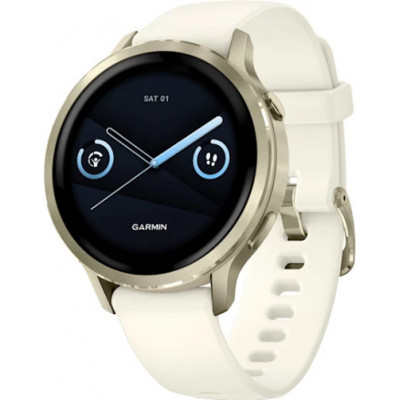 Смарт-годинник Garmin Venu 4 41 mm Lunar Gold with Bone Silicone Band (010-03013-00)