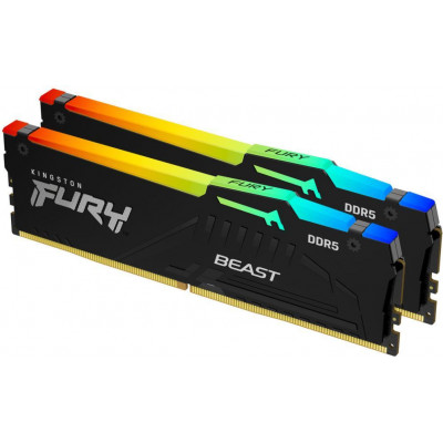 Пам'ять для настільних комп'ютерів Kingston FURY 32 GB (2x16GB) DDR5 6000 MHz Beast RGB EXPO (KF560C30BBEAK2-32)