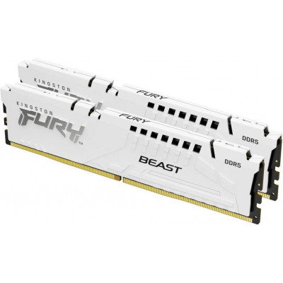 Пам'ять для настільних комп'ютерів Kingston FURY 32 GB (2x16GB) DDR5 6000 MHz Beast EXPO White (KF560C30BWEK2-32)