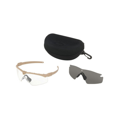 Балістичні, тактичні окуляри Oakley SI Ballistic M Frame 3.0 з лінзами: Прозора/Smoke Gray. Колір оправи: Dark Bone. OKY-OO9146-07