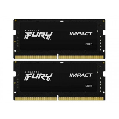 Пам'ять для ноутбуків Kingston FURY 32 GB (2x16GB) SO-DIMM DDR5 4800 MHz Impact (KF548S38IBK2-32)