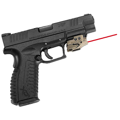 Crimson Trace CMR201CTAN Rail Master 5mW Red Laser with 633nM Wavelength & 50 ft Range Coyote Tan Finish for Picatinny or Weaver Rail