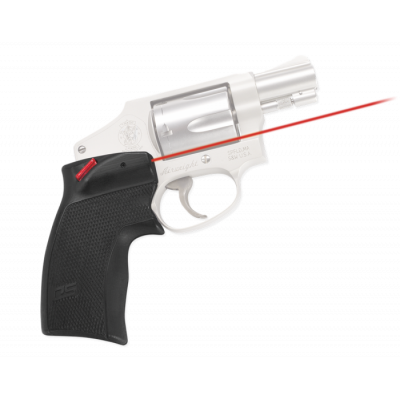 Crimson Trace DS124 Defender Accu-Guard 5mW Red Laser with 633nM Wavelength & Black Finish for Taurus Small Frame Revolver & Round Butt S&W J Frame