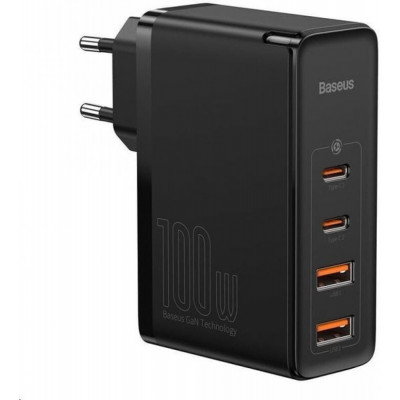 Мережевий зарядний пристрій Baseus BSU2726BLK, 2 x USB/2 x USB-C