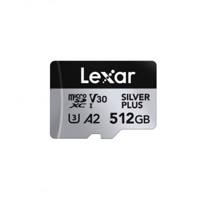 Карта пам'яті Lexar 512GB Professional SILVER PLUS UHS-I microSDXC + SD adapter (LMSSIPL512G-BNANG)