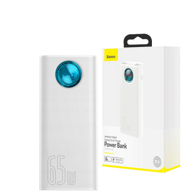 Зовнішній акумулятор (Power Bank) Baseus Amblight Quick Charge 65W 30000mAh White (PPLG-A02)