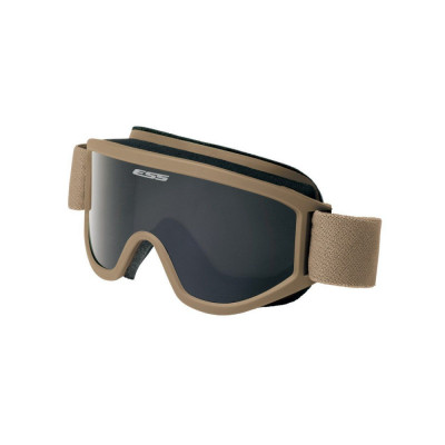 Балістичні окуляри-маска ESS Land Ops із лінзами: Прозора / Smoke Gray. Колір оправи: Terrain Tan - ESS-740-0406