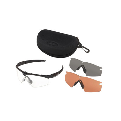 Балістичні тактичні окуляри Oakley SI Ballistic M Frame 2.0 Strike Array зі змінними лінзами: Прозора/Smoke Gray/VR28. Колір оправи: Чорний. OKY-11-186