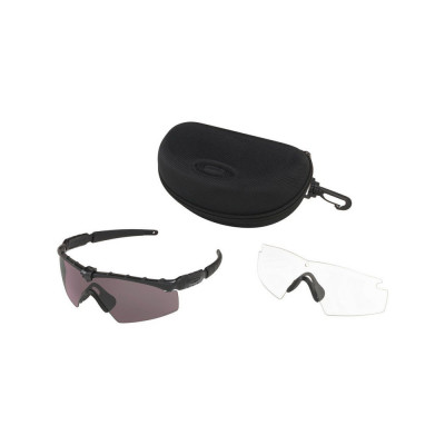 Балістичні, тактичні окуляри Oakley SI Ballistic M Frame 2.0 Strike зі змінними лінзами: Прозора/Smoke Gray. Колір оправи: Чорний. OKY-OO9213-0632