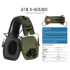 ATN X-Sound Hearing Protector, Electronic Earmuffs w\/ bluetooth
